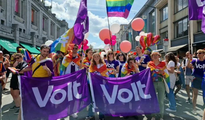 Volt group at Brussels pride