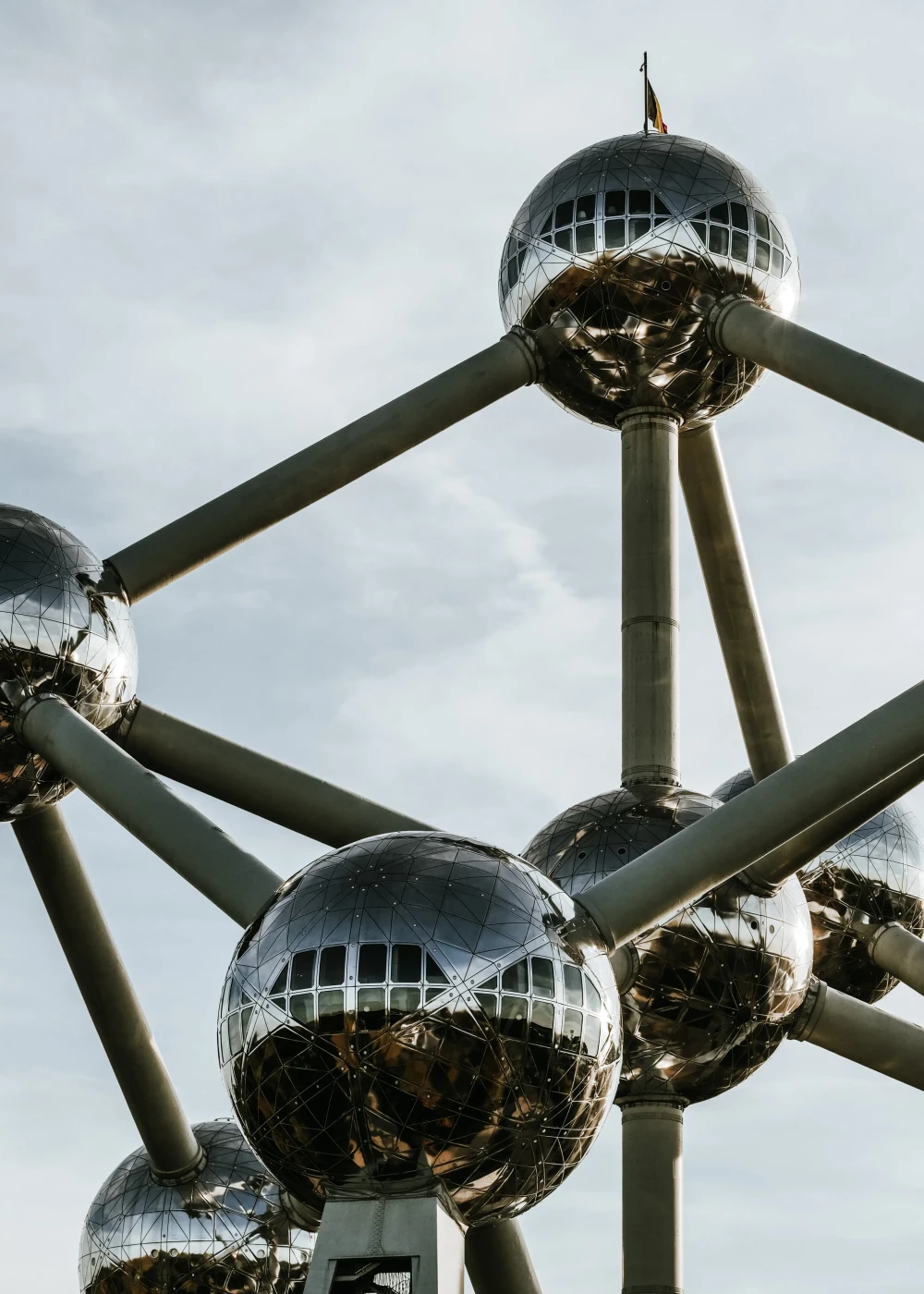 Close-up of Atomium in Brussels Capital Region