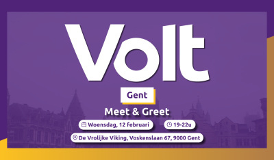 Volt Gent Meet & Greet Woensdag 12 februari 19-22u in De Vrolijke Viking: Voskenslaan 67, 9000 Gent